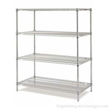 4- tires Heavy Duty Stainless Steel Wire Shelving stainless steel wire mesh shelves
